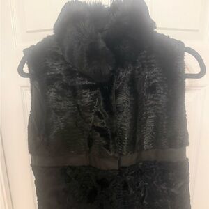 Reversible faux fur vest